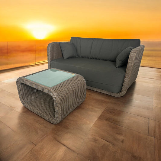 Kubu Lounge Sofa 2-Sitzer Gartenmöbel