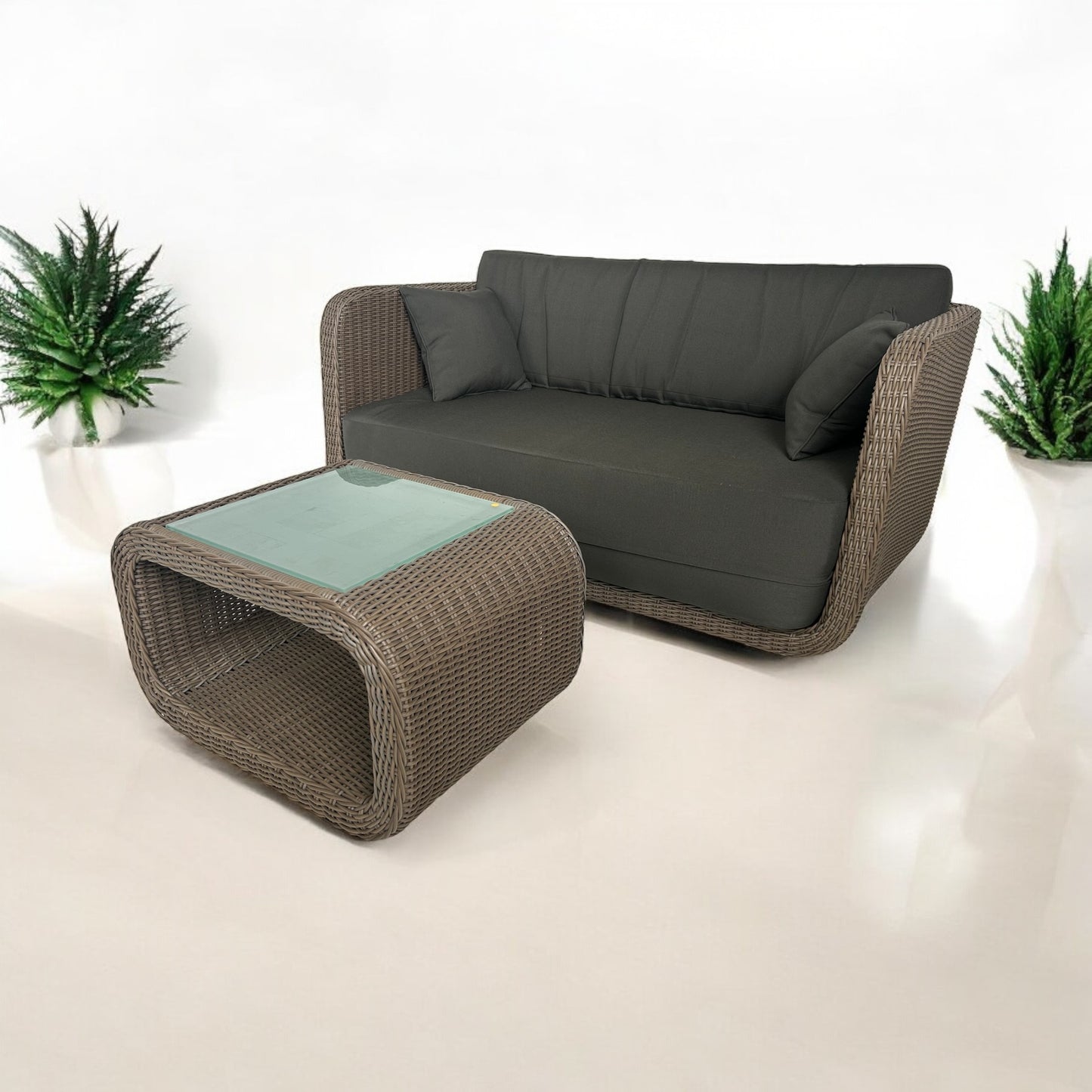 Kubu Lounge Sofa 2-Sitzer Gartenmöbel