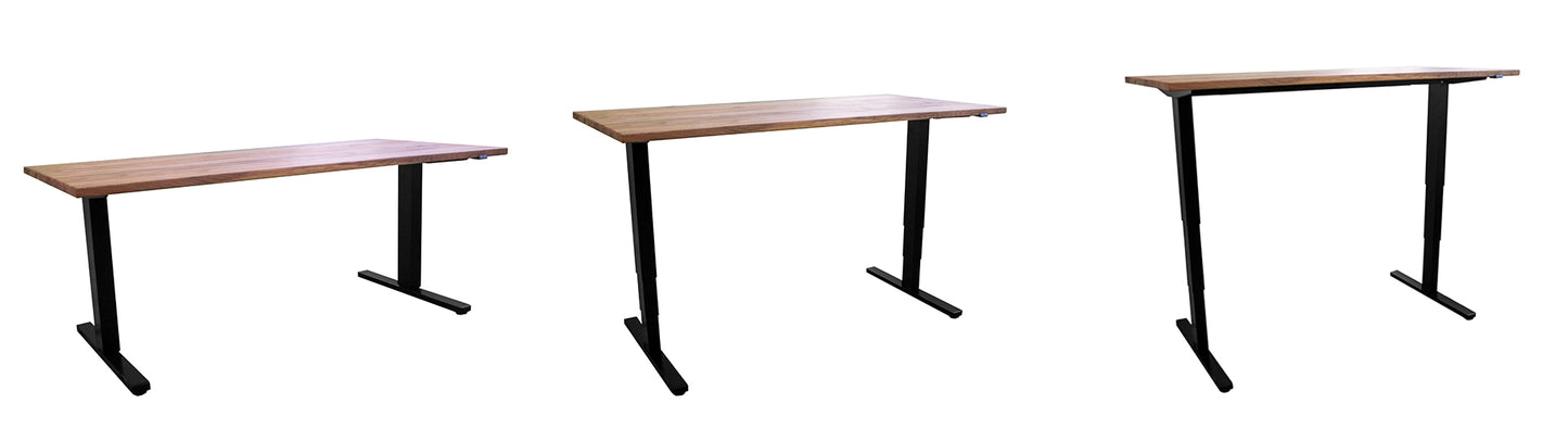 Elektrisch höhenverstellbarer Schreibtisch von Klenk 160x 80 cm mit Massivholzplatte